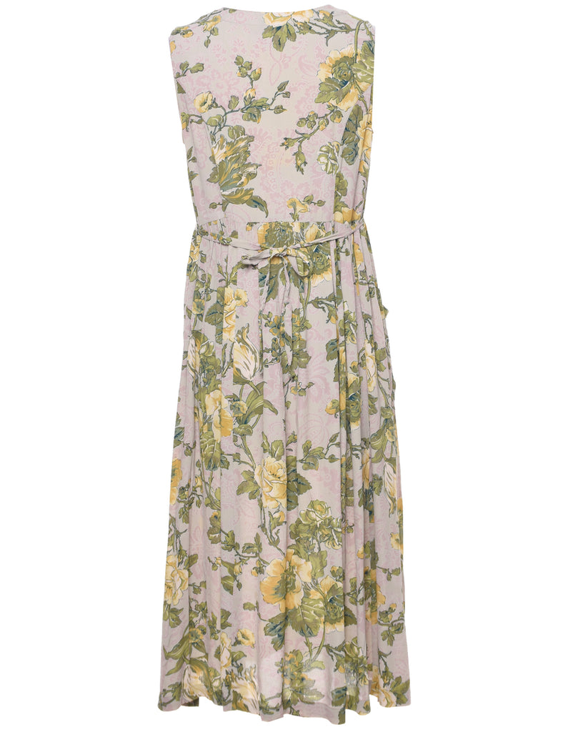 Leafy Print Dress - M