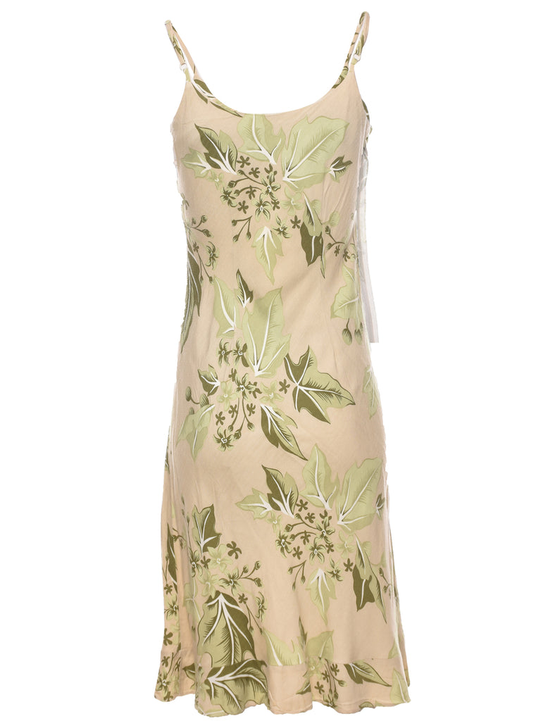 Leafy Print Dress - S