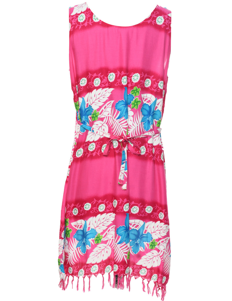 Leafy Print Dress - L