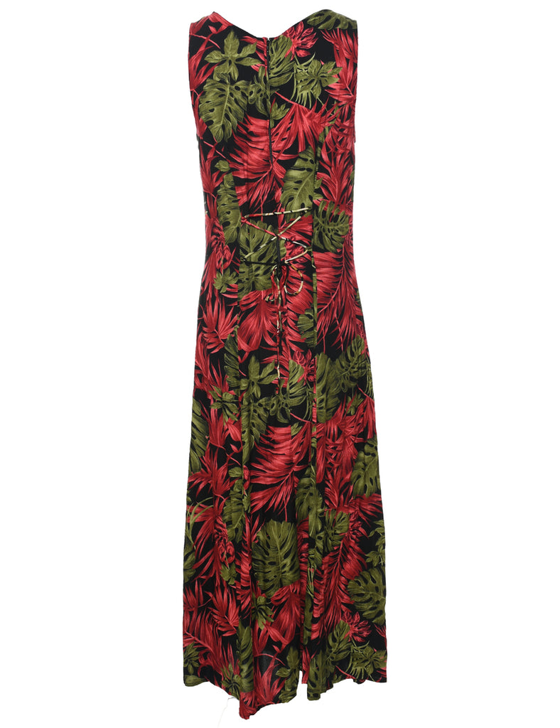 Leafy Print Dress - M