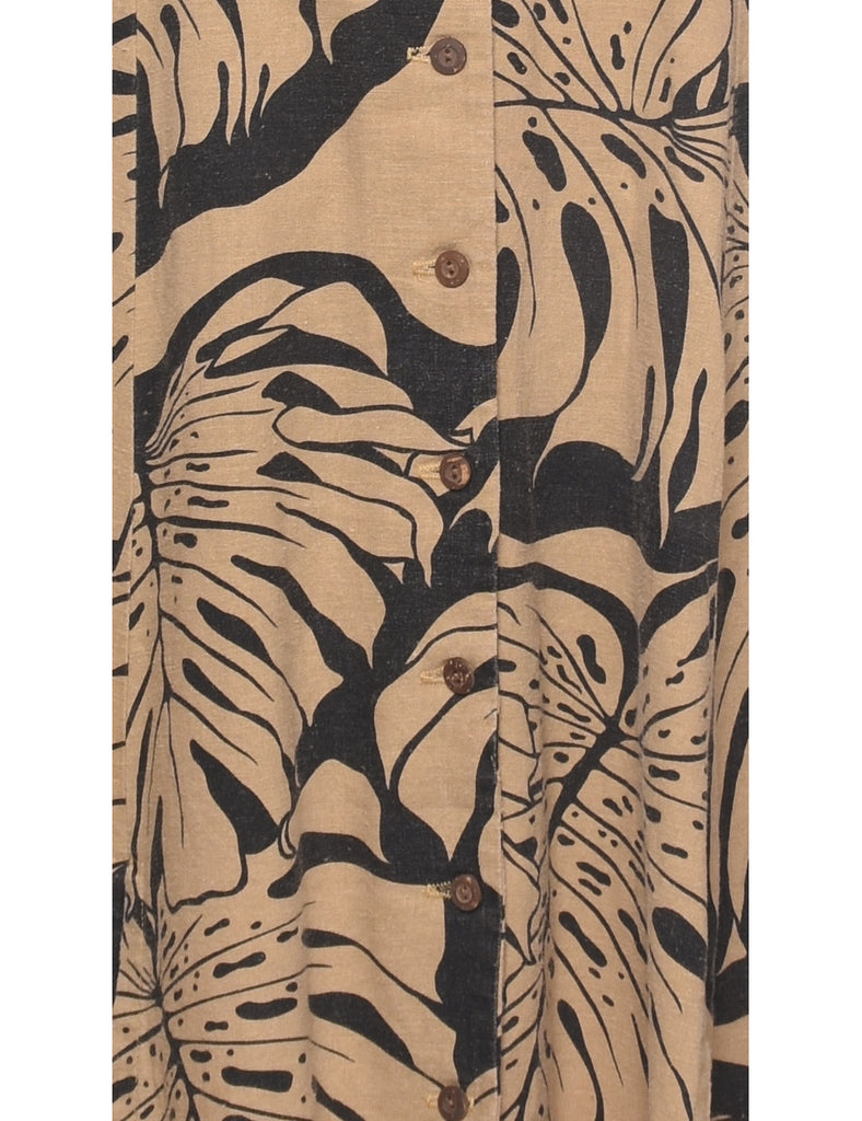 Leafy Print Dress - M