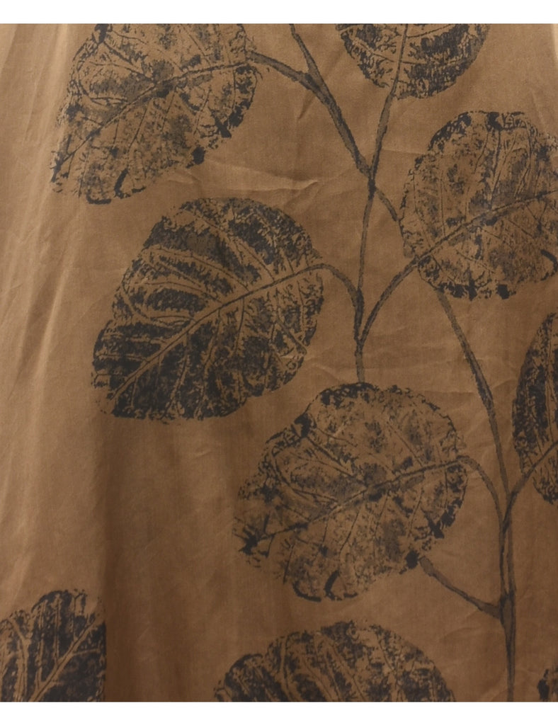 Leafy Print Dress - S