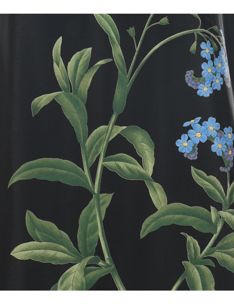 Leafy Print Dress - M