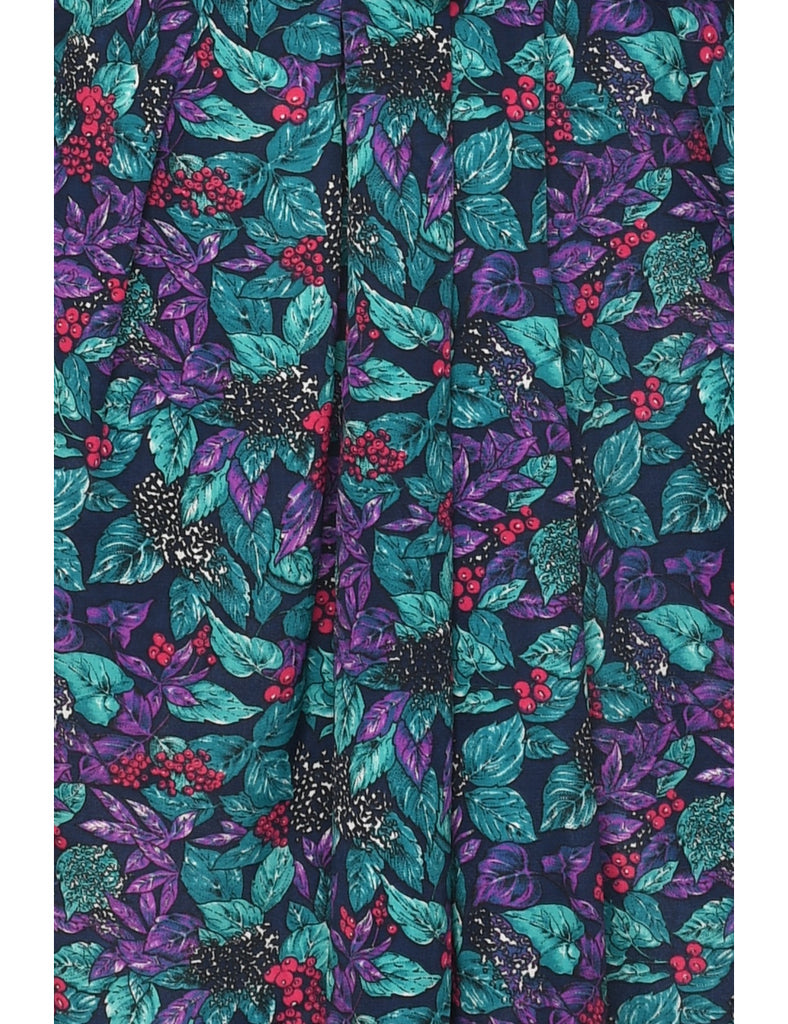 Leafy Print Dress - L