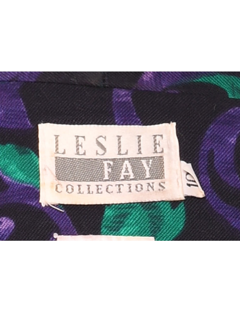 Leafy Print Dress - M