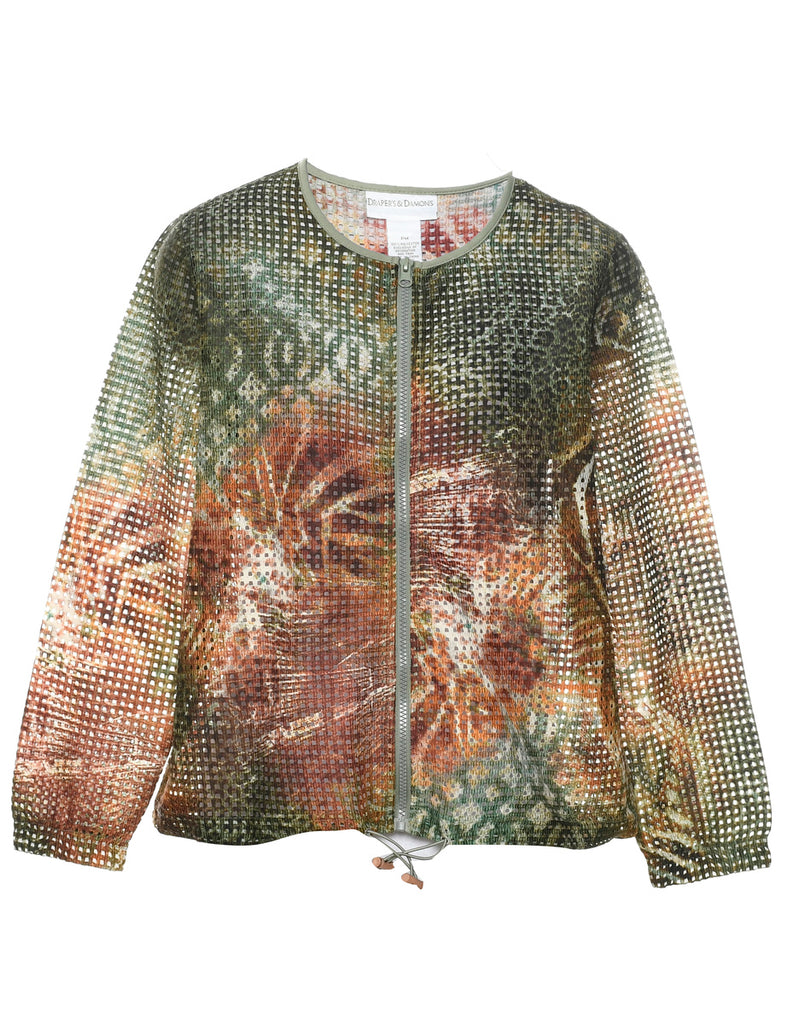 Leafy Print Jacket - M