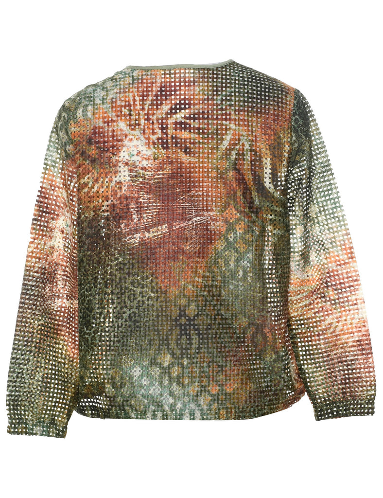 Leafy Print Jacket - M