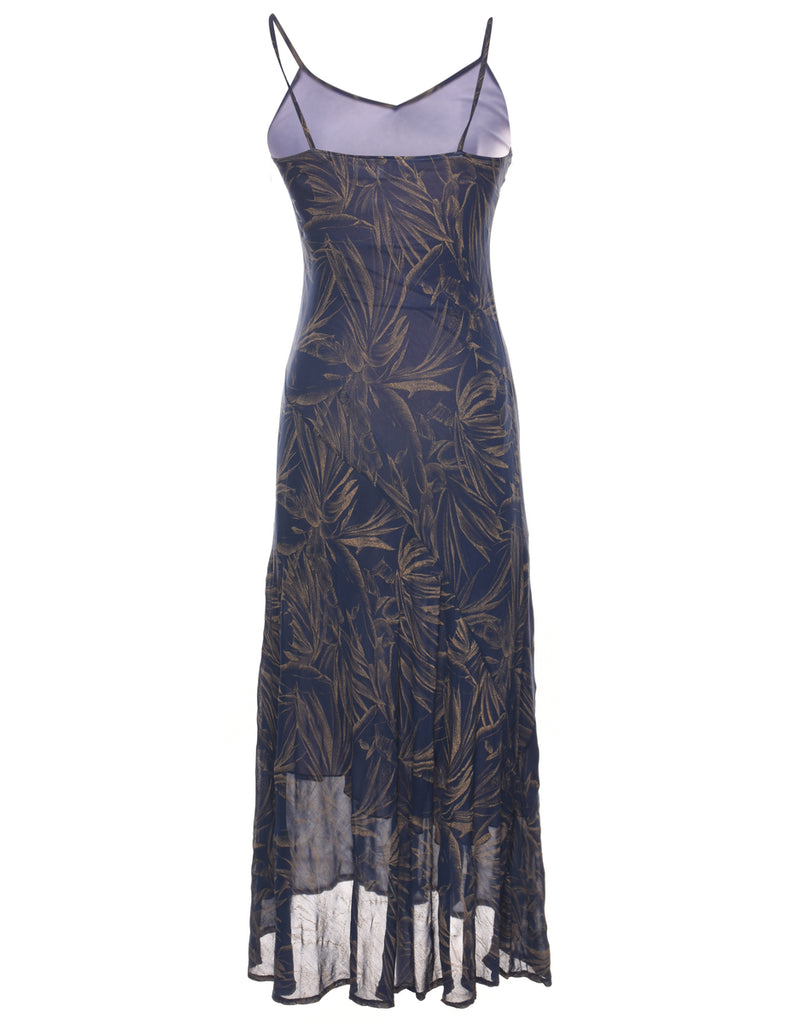 Leafy Print Maxi Dress - XS