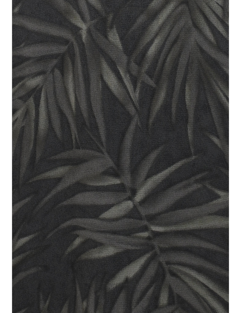 Leafy Print Maxi Dress - M