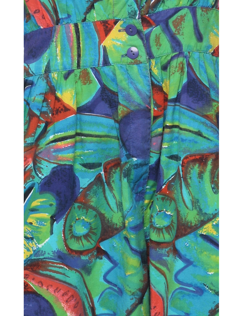 Leafy Print Playsuit - L