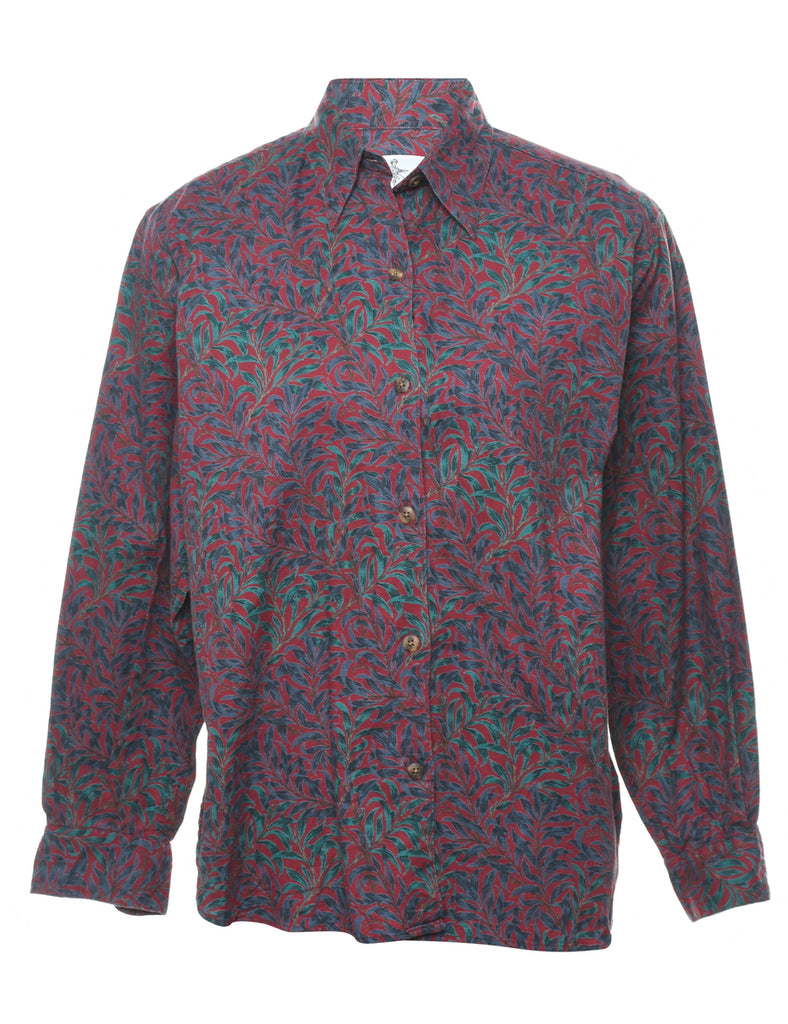 Leafy Print Shirt - M