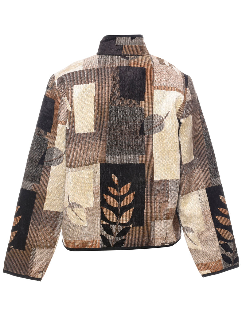 Leafy Print Tapestry Jacket - M