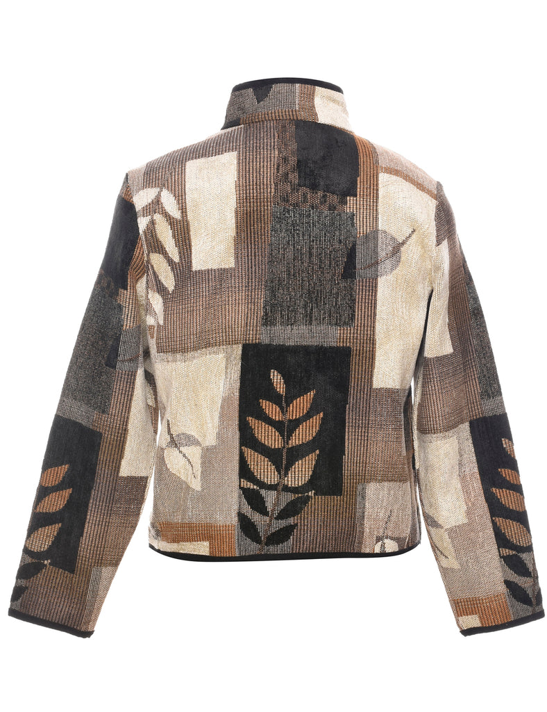 Leafy Print Tapestry Jacket - M