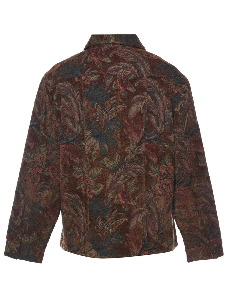 Leafy Print Tapestry Jacket - XL