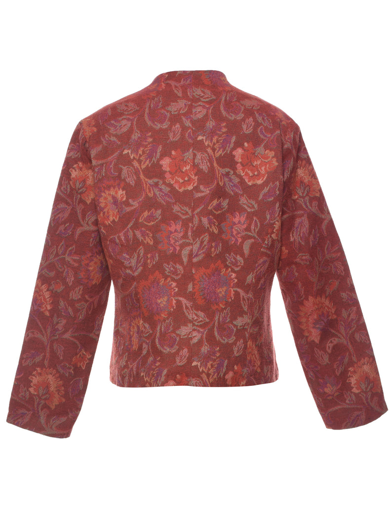 Leafy Print Tapestry Jacket - M