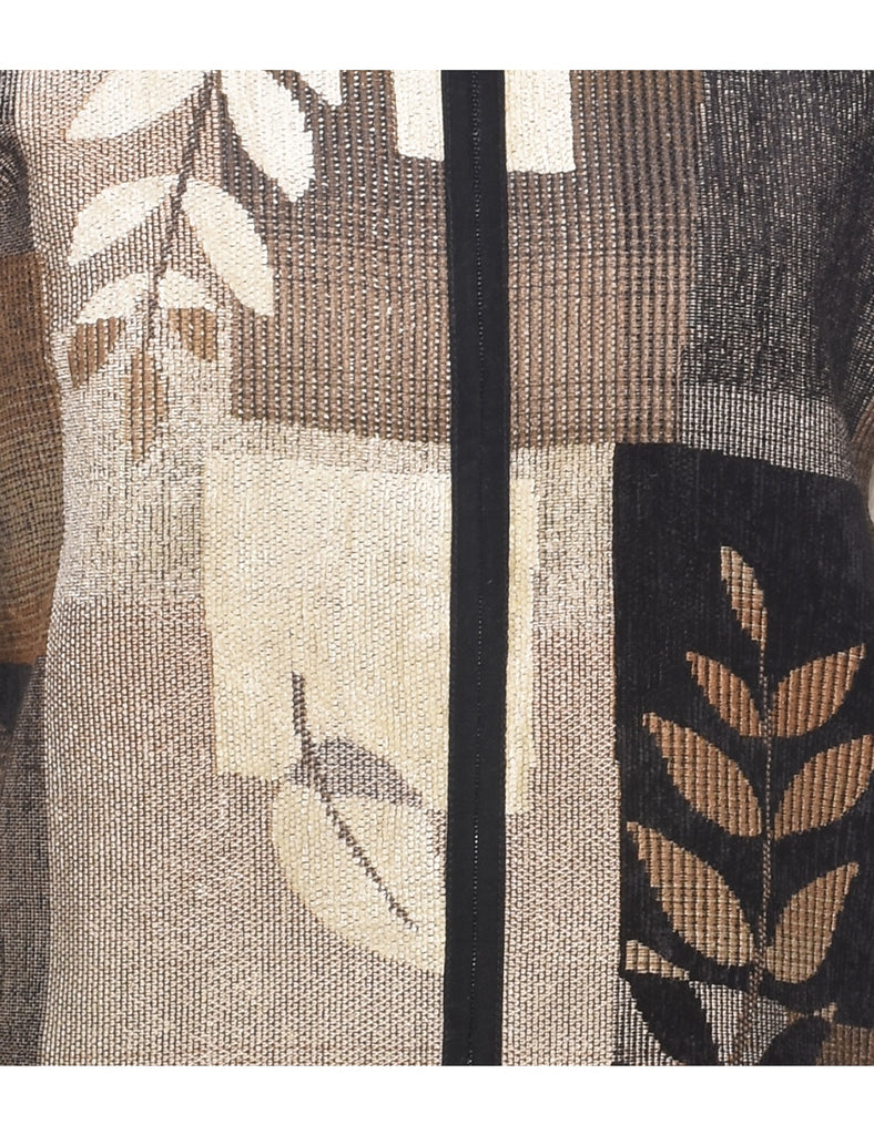Leafy Print Tapestry Jacket - M
