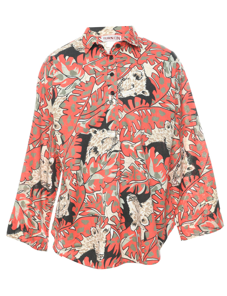Leafy Printed Top - L