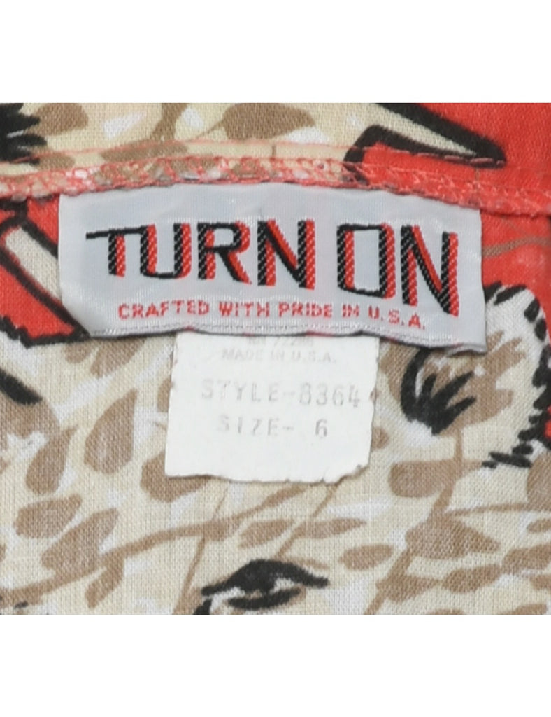 Leafy Printed Top - L