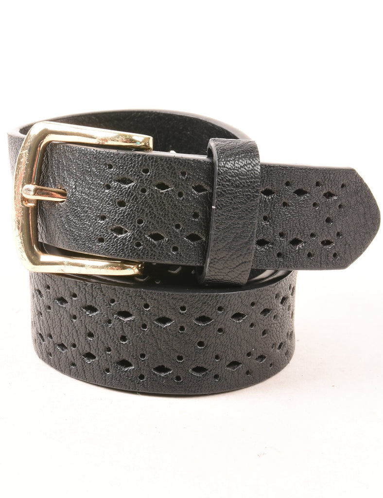 Leather Black Belt - S