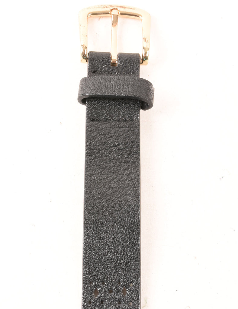 Leather Black Belt - S