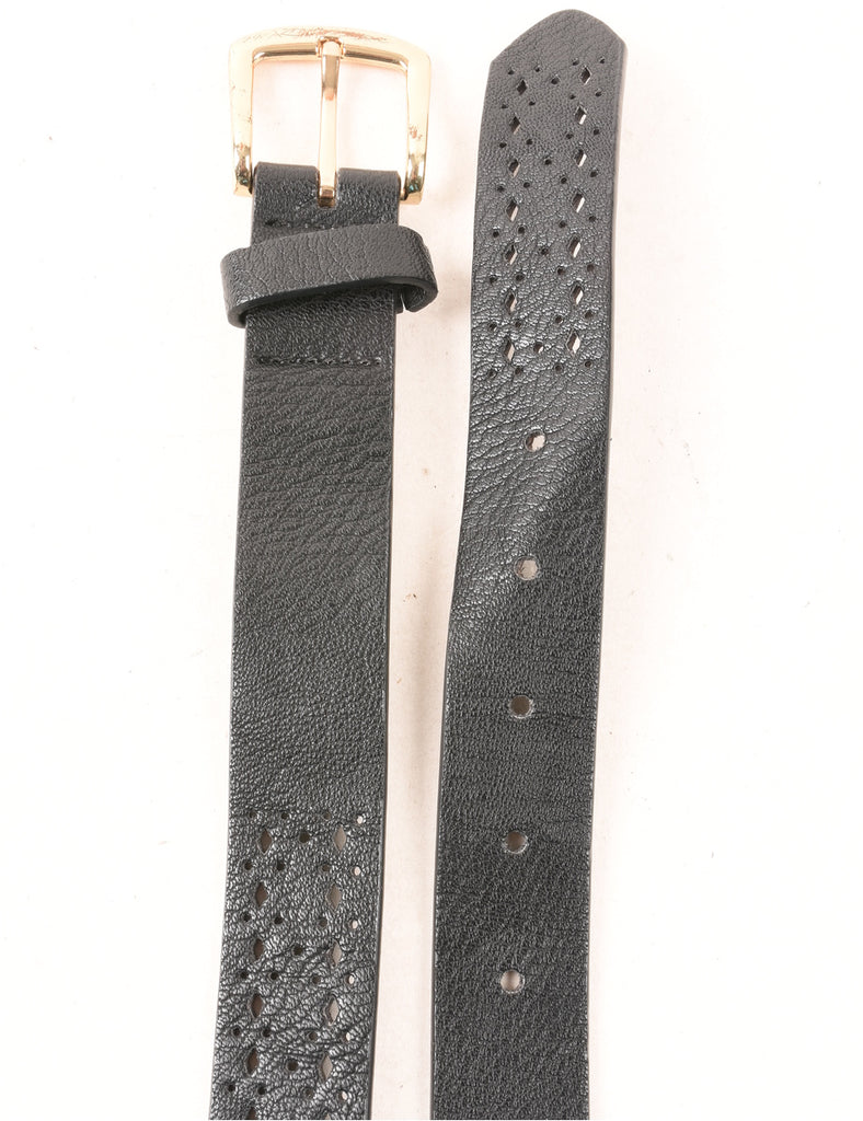 Leather Black Belt - S