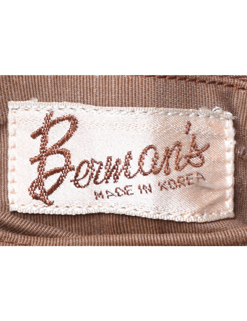 Leather Brown Clutch - S