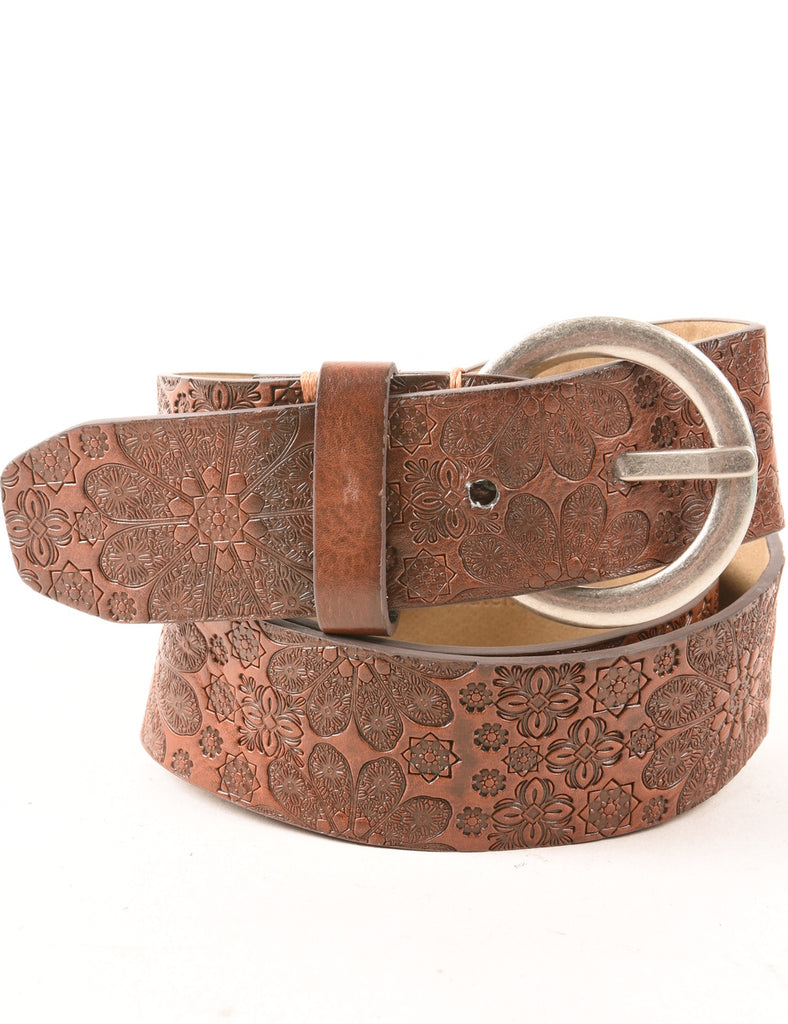 Leather Embossed Belt - M