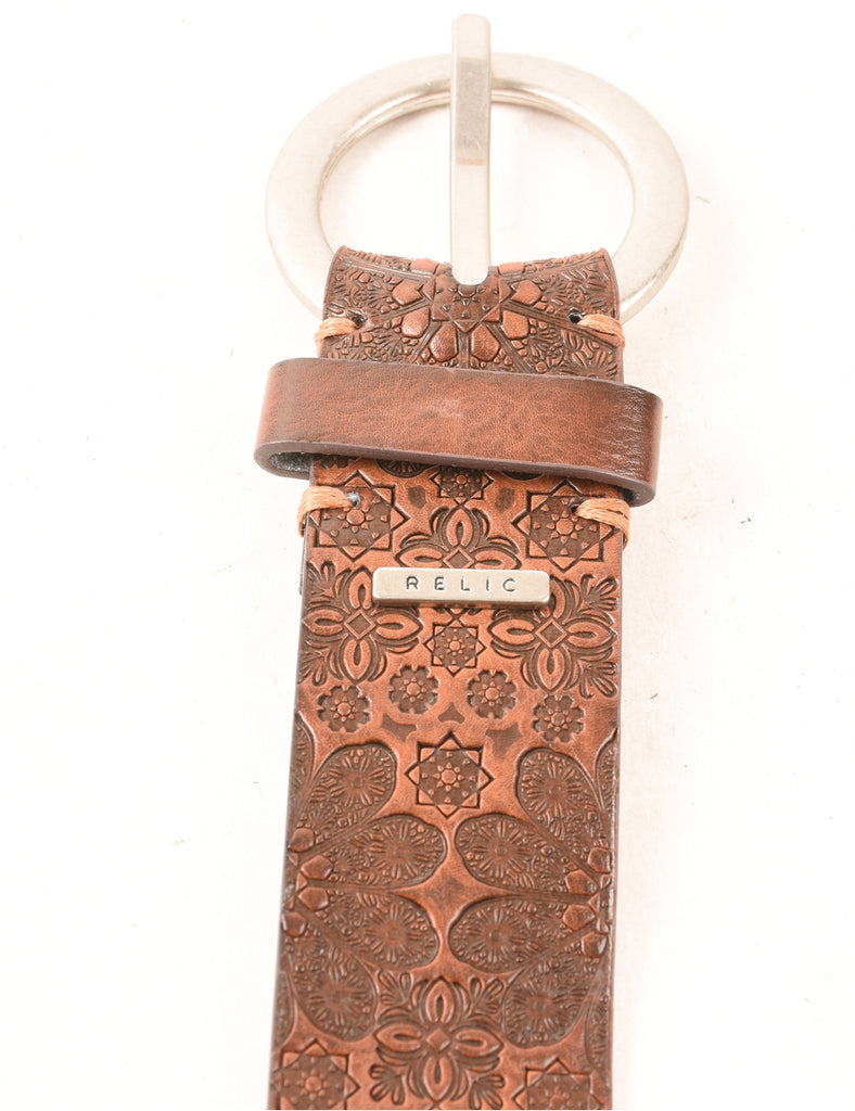 Leather Embossed Belt - M