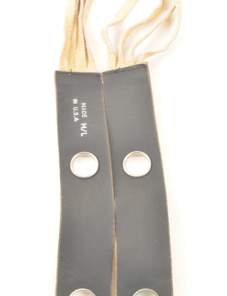 Leather Fringed Fashion Belt - L