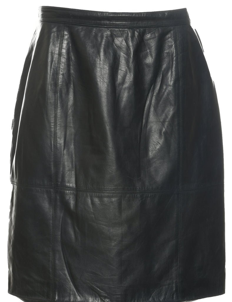 Leather Pencil Skirt - L