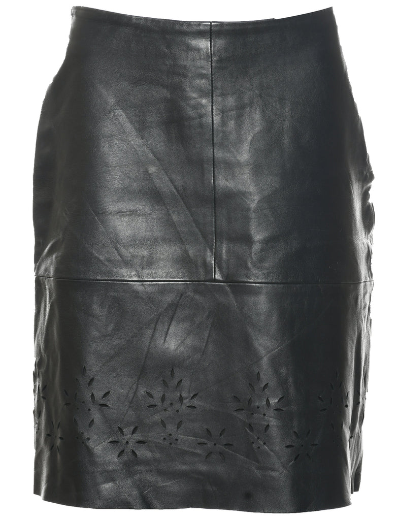 Leather Pencil Skirt - M