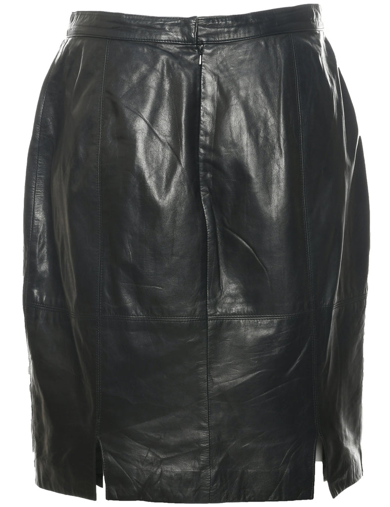 Leather Pencil Skirt - L