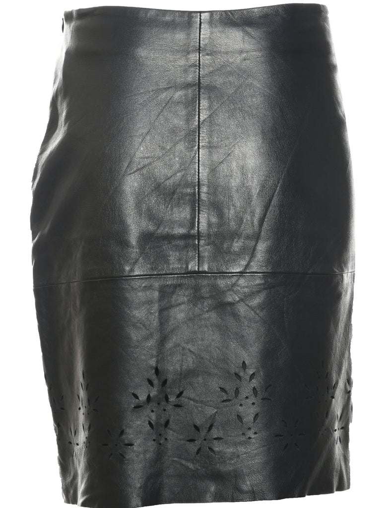 Leather Pencil Skirt - M
