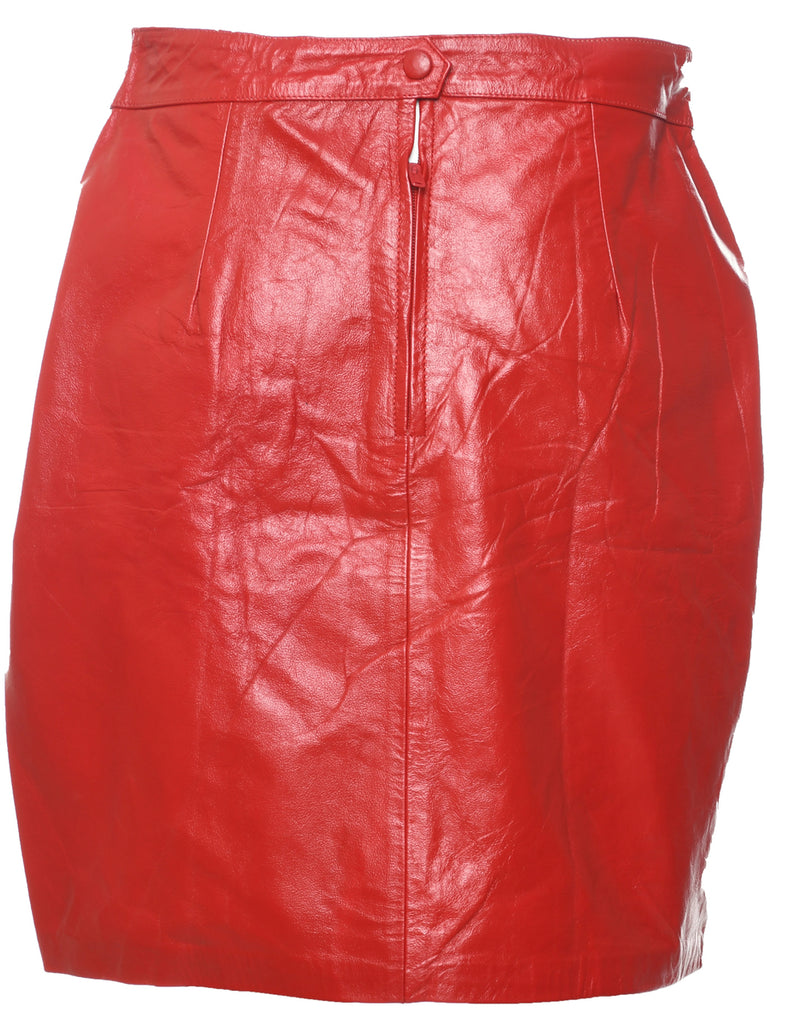 Leather Pencil Skirt - M