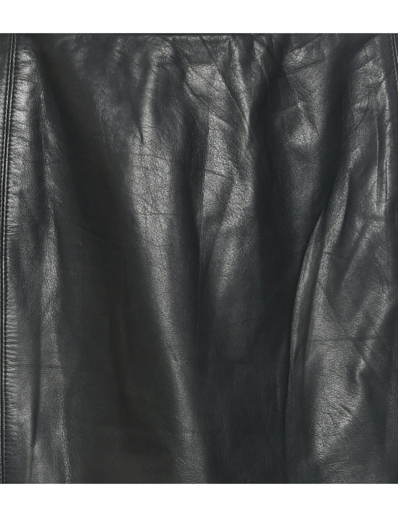 Leather Pencil Skirt - L