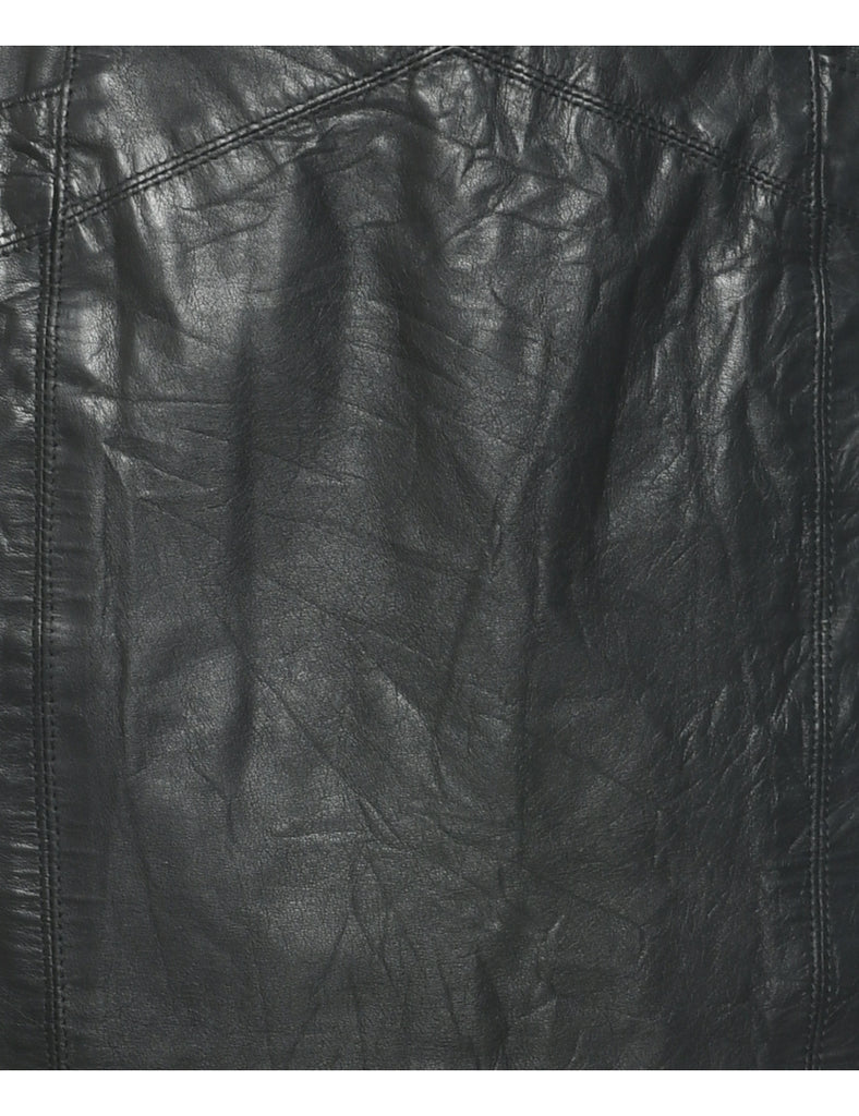Leather Pencil Skirt - M