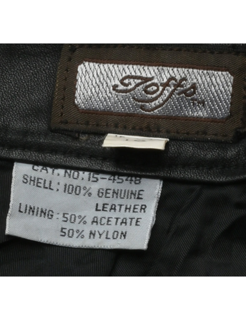Leather Pencil Skirt - M