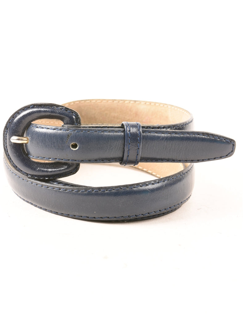 Leather Skinny Belt - M