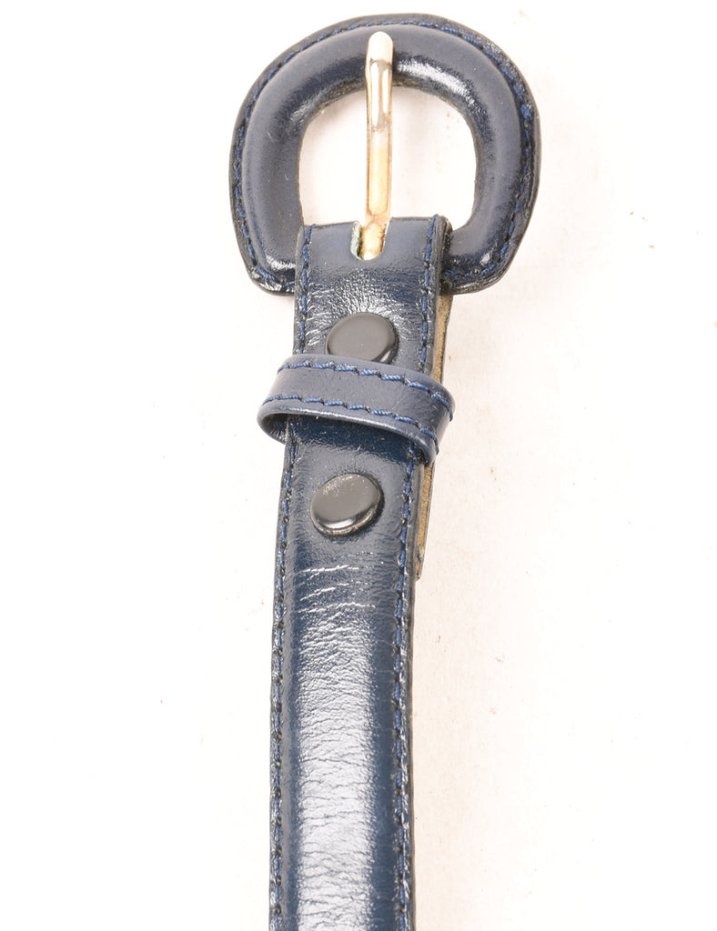 Leather Skinny Belt - M