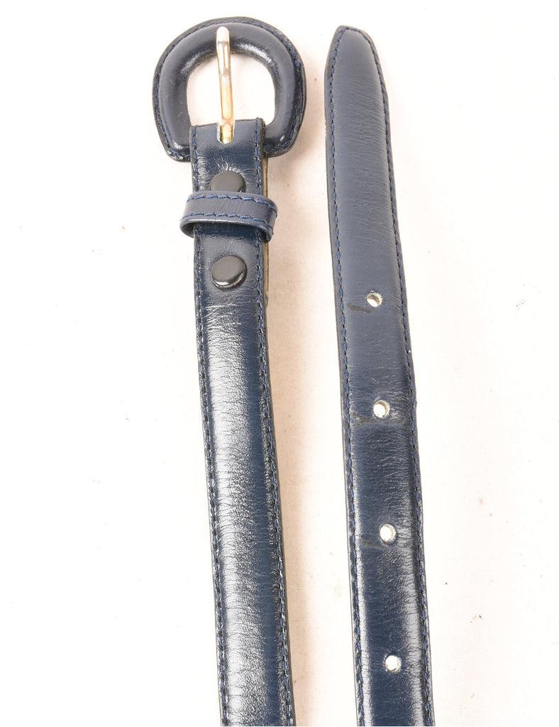 Leather Skinny Belt - M
