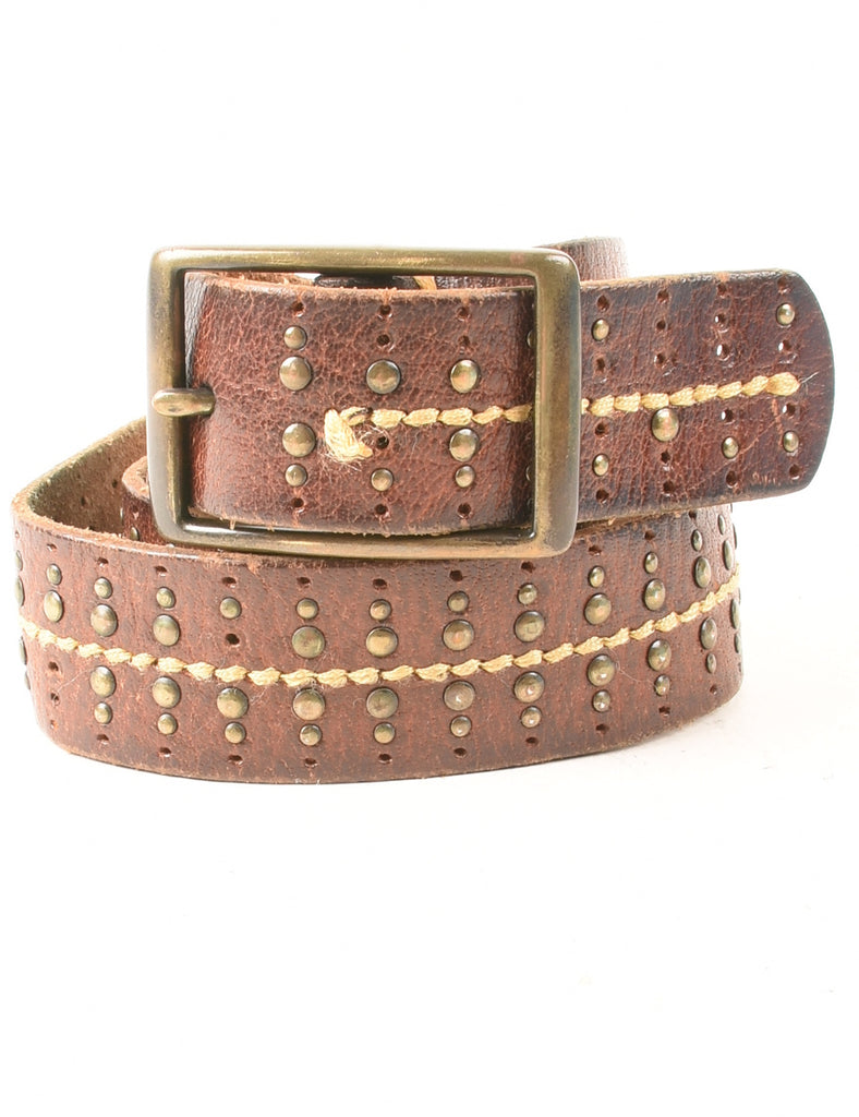 Leather Studded Belt - M