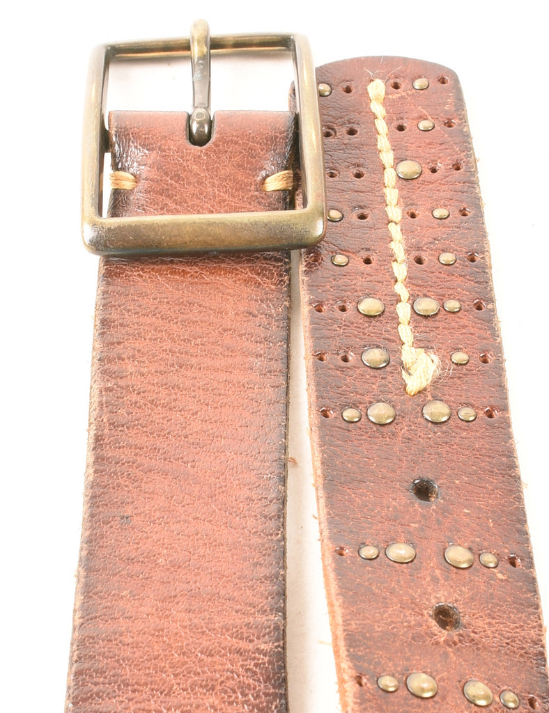 Leather Studded Belt - M