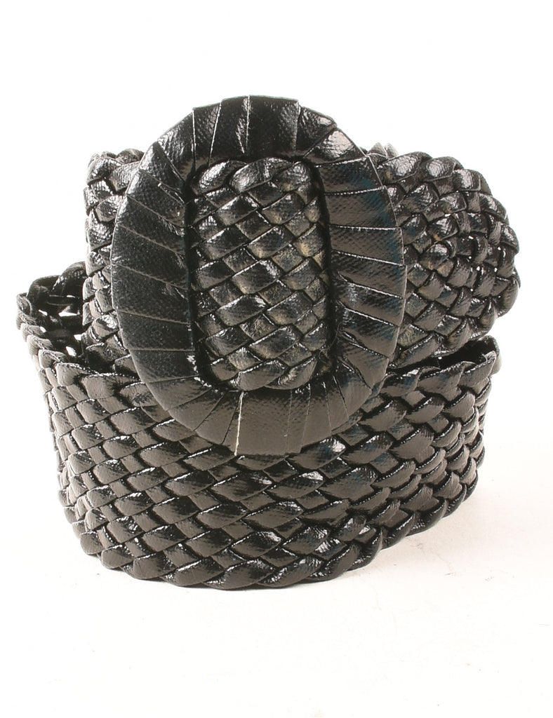 Leather Woven Belt - M