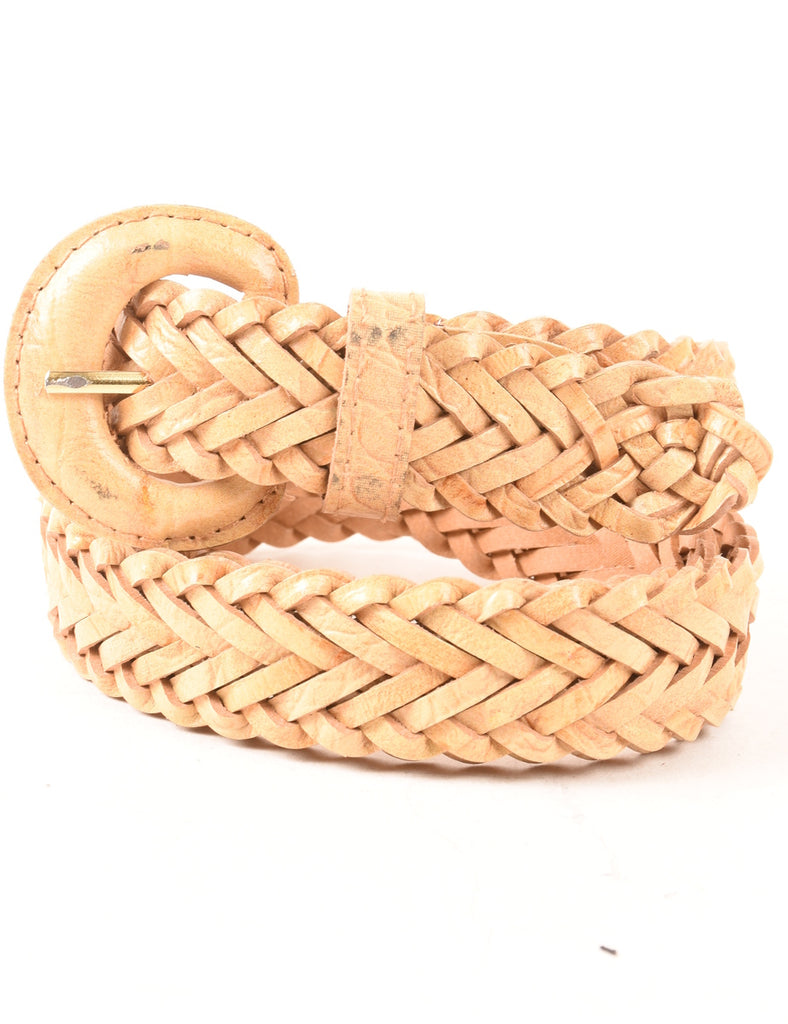 Leather Woven Belt - M
