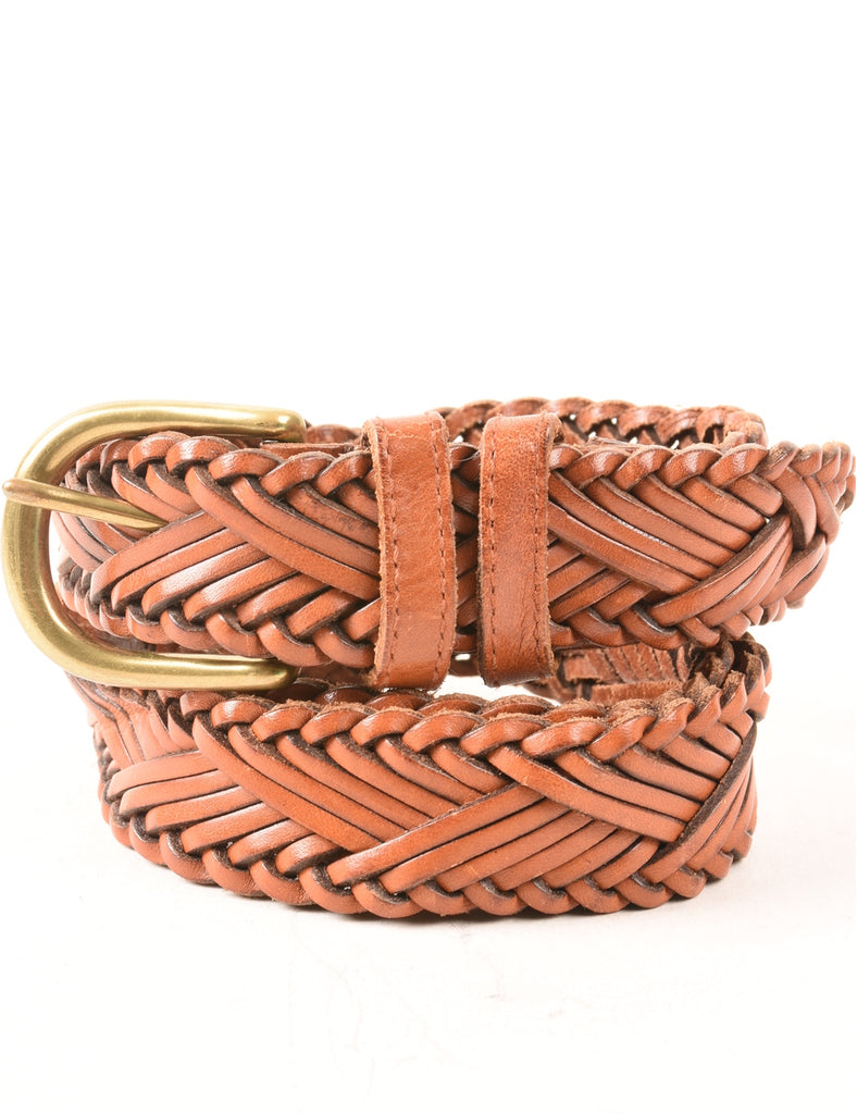 Leather Woven Belt - M
