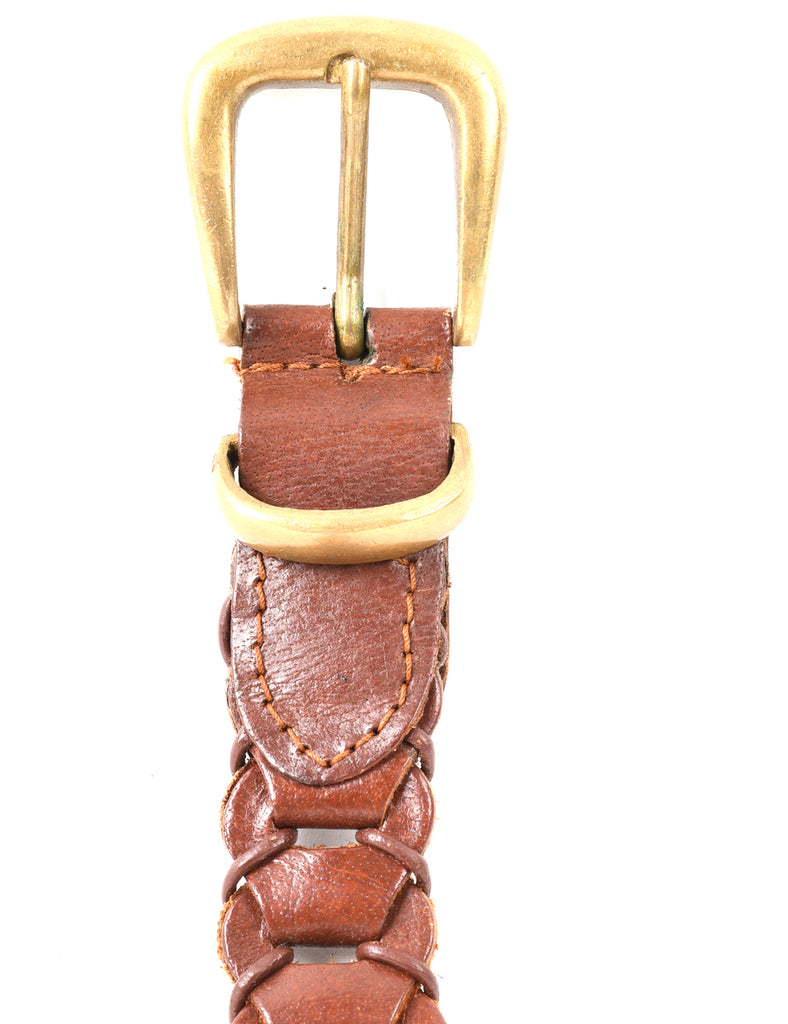 Leather Woven Belt - M