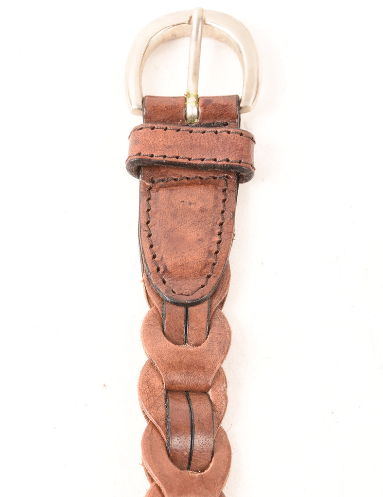 Leather Woven Belt - M