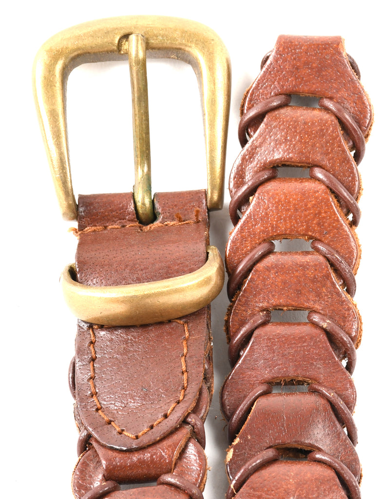 Leather Woven Belt - M