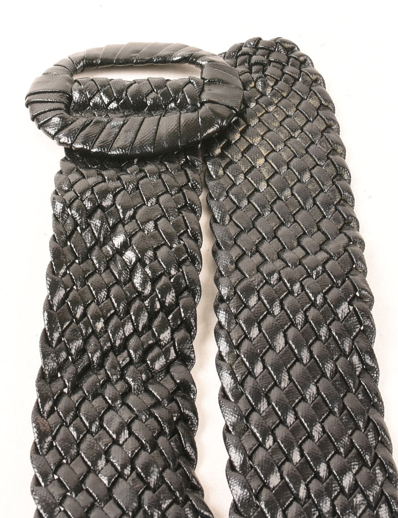 Leather Woven Belt - M
