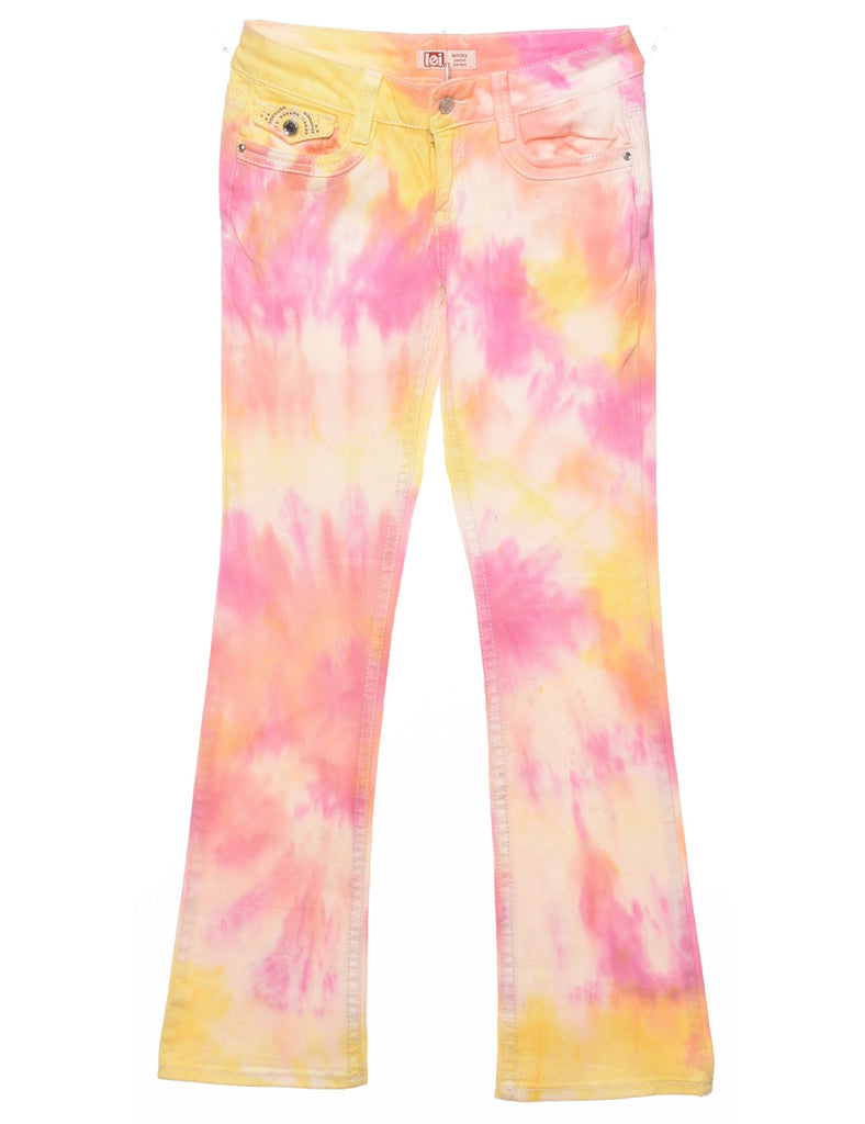 Lei Y2K Tie-dye Effect Studded Bootcut Jeans - W28 L31
